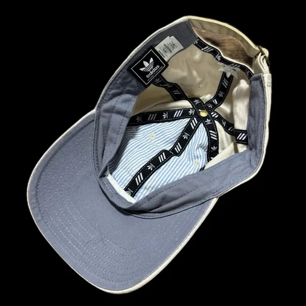 Adidas Originals Relaxed Strapback Beige Trefoil Dad Hat Cap - Image 3