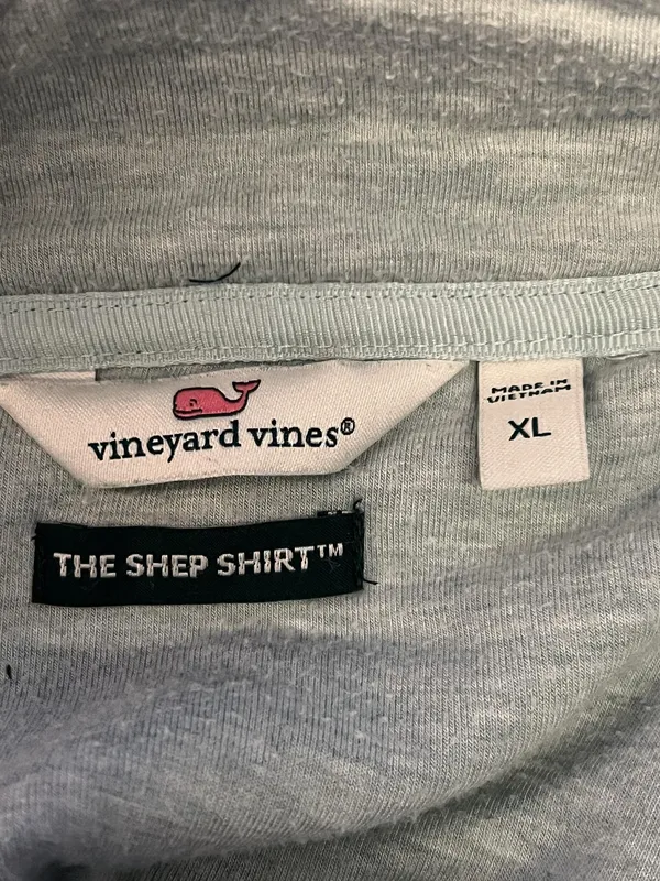 Vineyard Vines Shep Shirt Sweatshirt Womens XL Gray 1/4 Zip Fleece Pullover - Image 6
