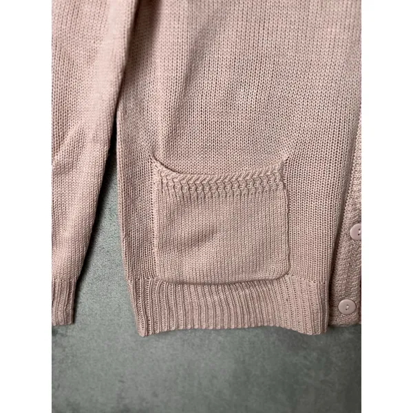 Soft Girl Blush Pink Knit Cardigan Button‎ Front Cottagecore Coquette Kawaii NEW - Image 3