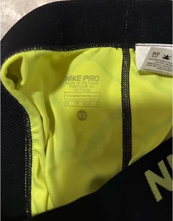 Nike Pro Neon Yellow Shorts - Image 3