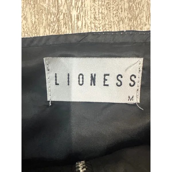 Lioness Papa Don't Preach Black Floral‎ Corset Top Front Zip Satin Size Medium - Image 3