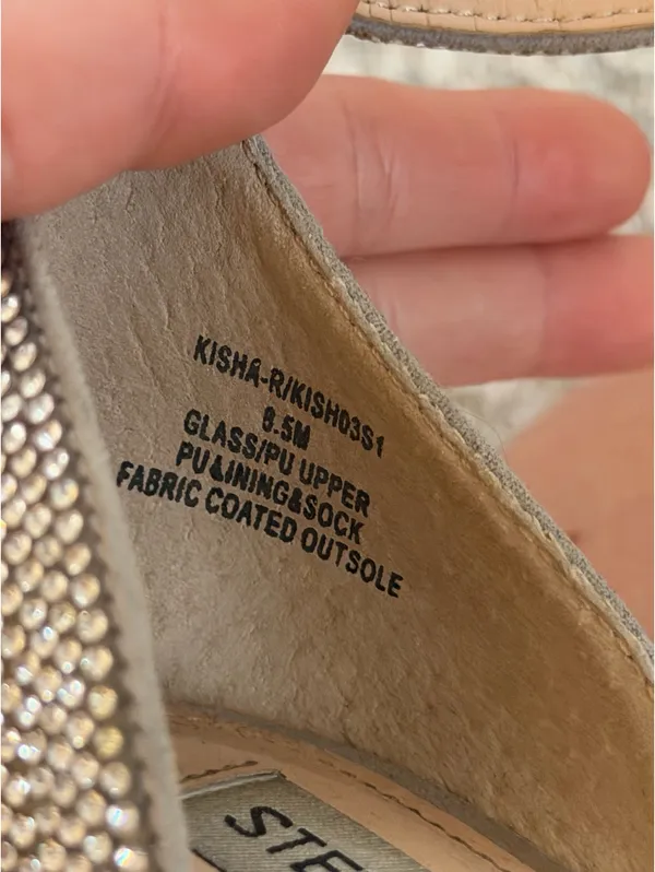 Steve Madden Silver Rhinestone Heels - Image 4