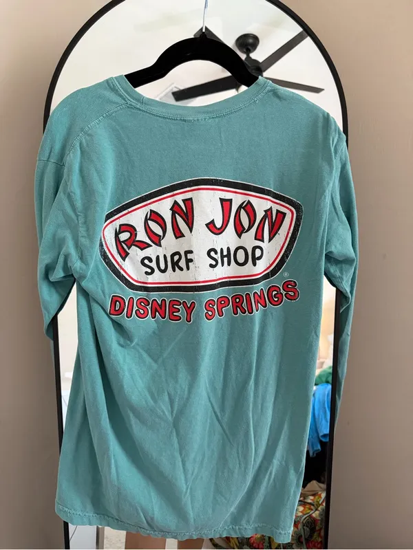 Ron Jon Long-Sleeve Tee in Teal Disney Springs - Image 4