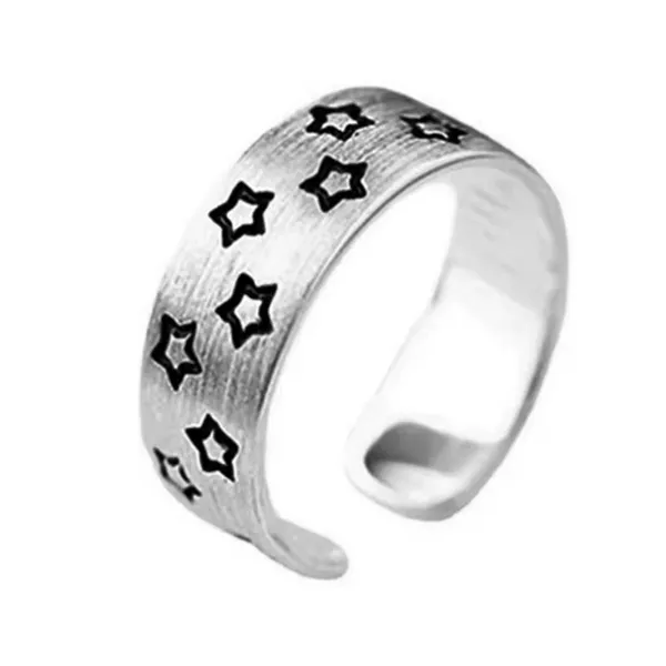 NEW Unisex 925 Sterling Star Adjustable Band Ring, Toe Ring, Pinky Ring‎ - Image 4