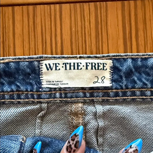 We The Free Wide Leg Blue Jeans! - Image 4