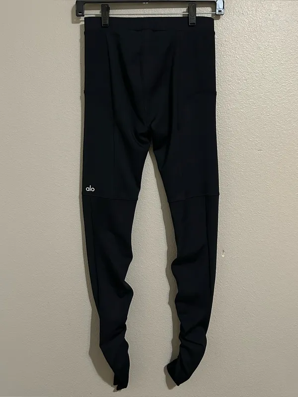 ALO Yoga Black Ribbed High Waist Goddess Athletic Leggings Women’s Size Small - Image 6