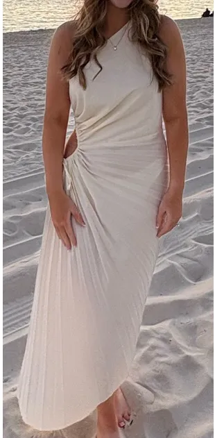 Long cream colored dress White Size M - Image 2