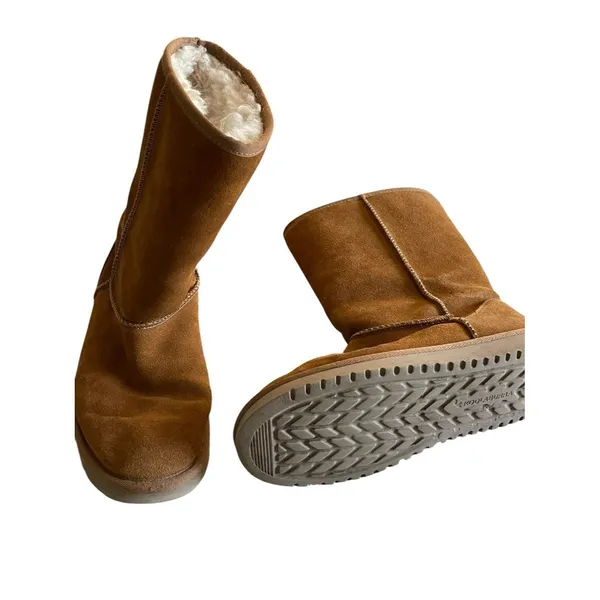 Koolaburra by UGG Women's Brown Suede Sheepskin Lined Faux Fur Koola Tall Boots - Image 5