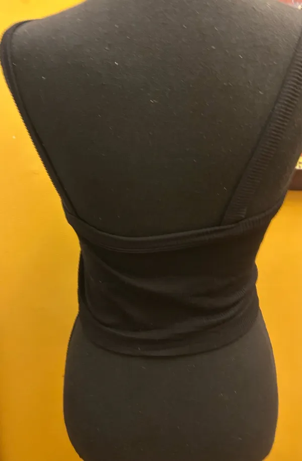 Colsie Black Crop Ribbed Tank/Bralette Size L - Image 2
