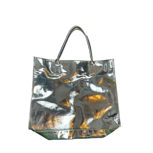Golden metallic shoulder Handbag unbranded 15x12” Gold - Image 7