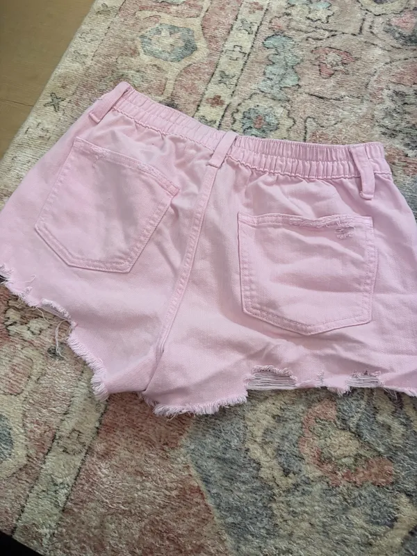 Aerie Denim Shorts Pink - Image 3