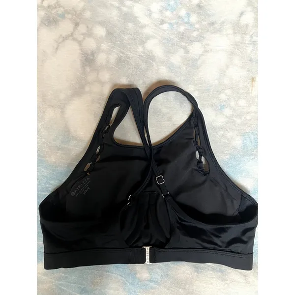 ATHLETA High Neck Loop Bikini Top in Black PADDED Bust Size 36 B/C BEACH VACAY - Image 5