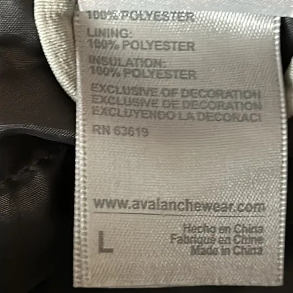 Avalanche men’s Puffer Jacket gray size large. - Image 7