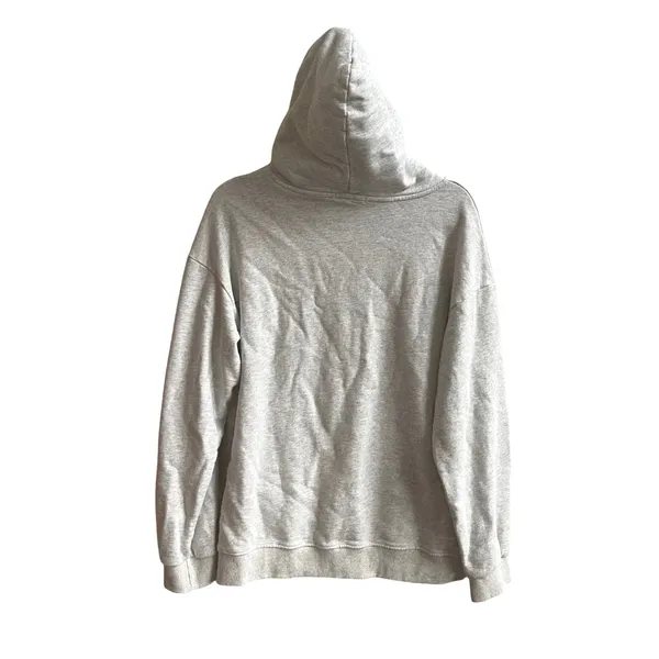 Aelfric Eden Hoodie Womens Medium Gray Blue Star Y2K Streetwear Chenille Patch - Image 5