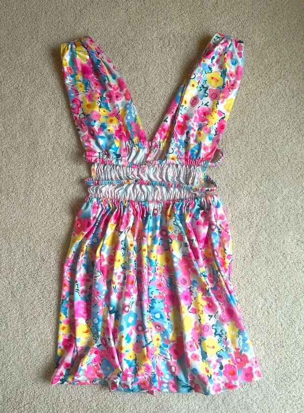 Floral open back sundress Pink - Image 2