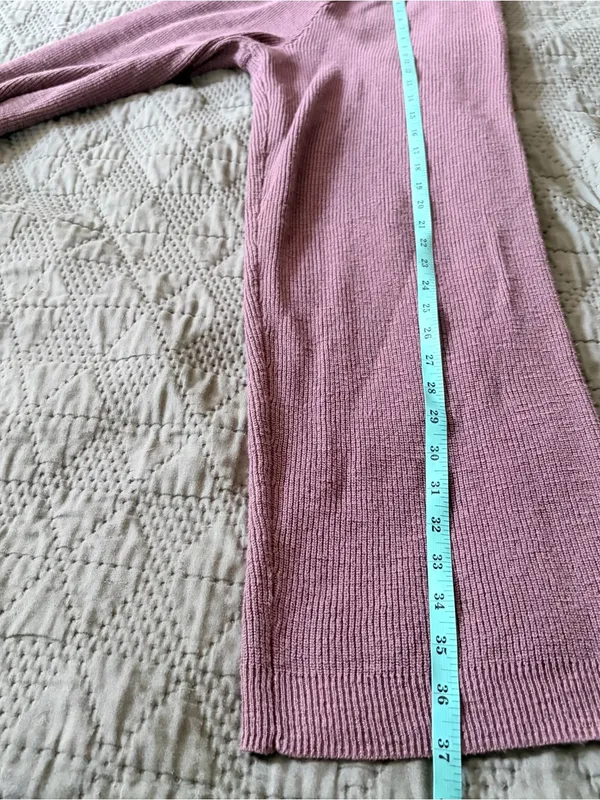 Free People Beach Knit Pants Size S Brown Ribbed Drawstring Lounge Pants - Image 9