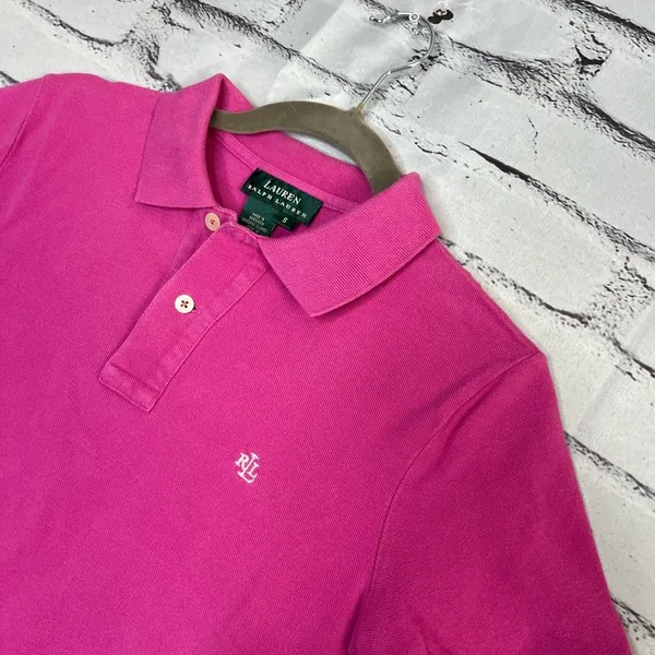 Vintage Lauren Ralph Lauren Classic Pink Polo Shirt Women’s S Preppy Y2K Chic - Image 7