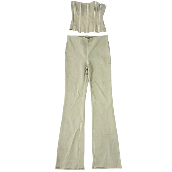 Skims Outdoor Corset & High Waist Flare Legging Set Taupe Size Small Medium New - Image 2