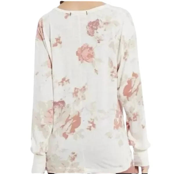 We the Free people Arielle printed tunic floral cream pink women’s small top - Image 2