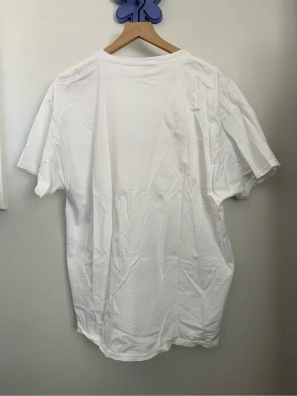 Hustle at Home Mom XL Unisex Merch Crew Neck T-Shirt White - Image 4