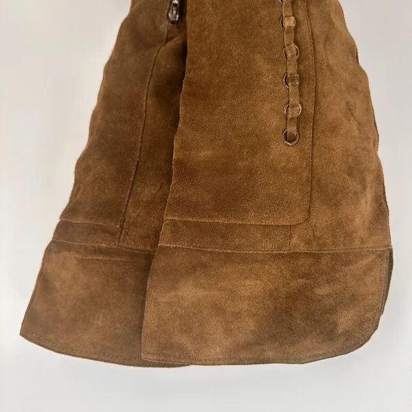Nine West Brown Leather Suede Adele Knee High Boots Size 8 - Image 10