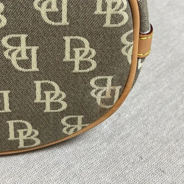 Dooney & Bourke | Vintage Tan and Gray Signature Classic Bucket Bag - Image 16