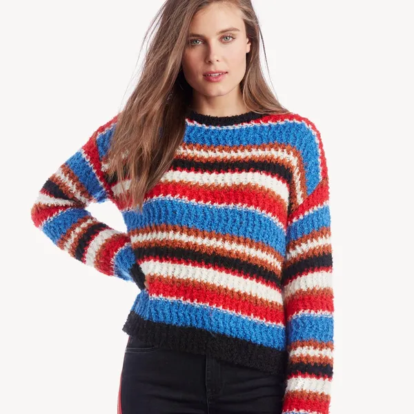 NWT Lost + Wander X Nordstrom Textured Striped Sweater XS/S - Image 2