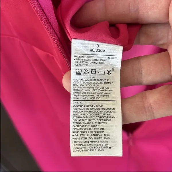 NWT Banana Republic Tie Neck Sleeveless Sheath Midi Dress Fuchsia size 0 - Image 12
