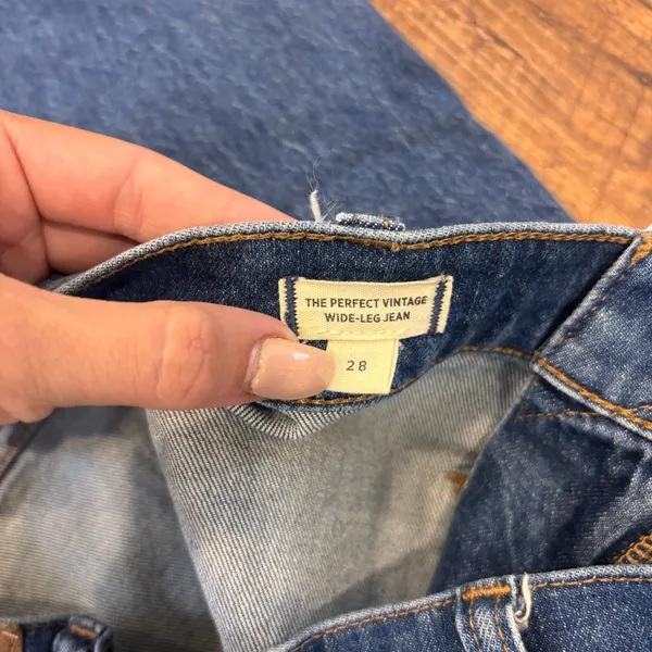 Madewell The Perfect Vintage Wide-Leg Jean Patch Pockets Sz 28 Caronia Wash $128 - Image 6