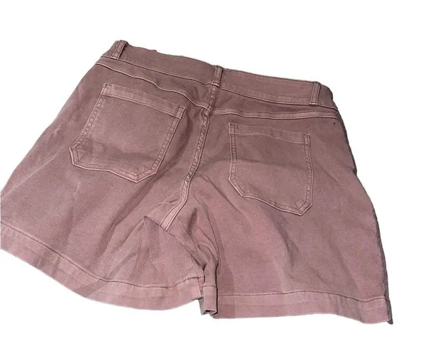 NWT SPANX Stretch Twill Shorts, 6" Mauve Mid-rise Pull-on #20358R Pockets - Image 4