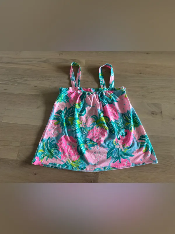 Lilly Pulitzer Jia Tank Blue Ibiza Pineapple Shake size small - Image 2