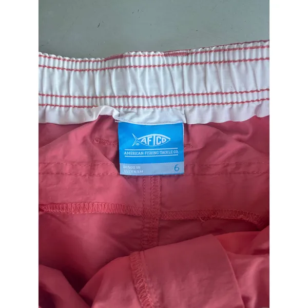 AFTCO Womens Fishing Shorts Coral Pink Nylon Quick Dry Pliers Pocket Size 6 - Image 6