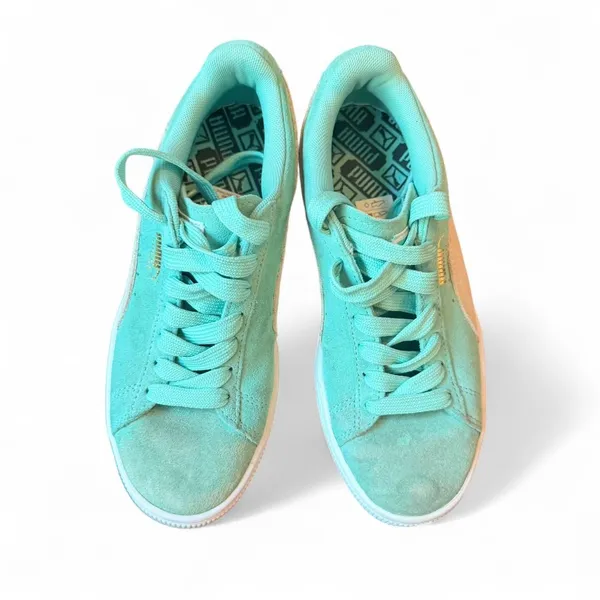 Puma Suede Classic Mint Green Low Top Sneakers Women’s Size 6.5 Casual Shoes - Image 7