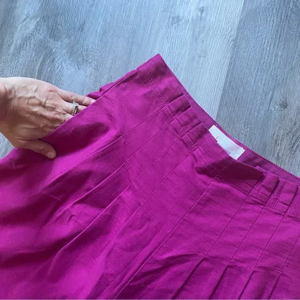 Anthropologie High Rise Pleated Pants Orchid Purple Wide Leg 6 - Image 5