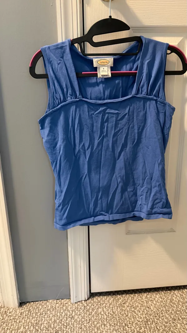 Blue Sleeveless Square-Neck Women’s Top Talbots small - Image 3