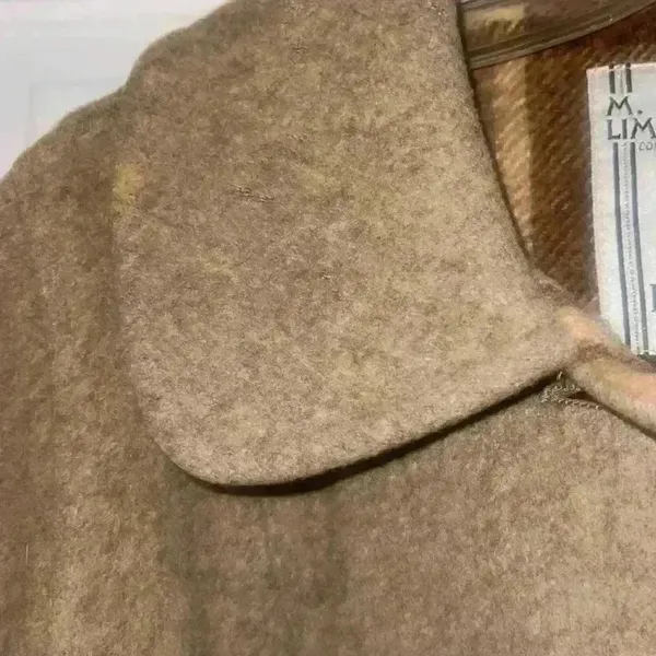 Vintage M Linman wool Burberry pattern Coat Brown - Image 9