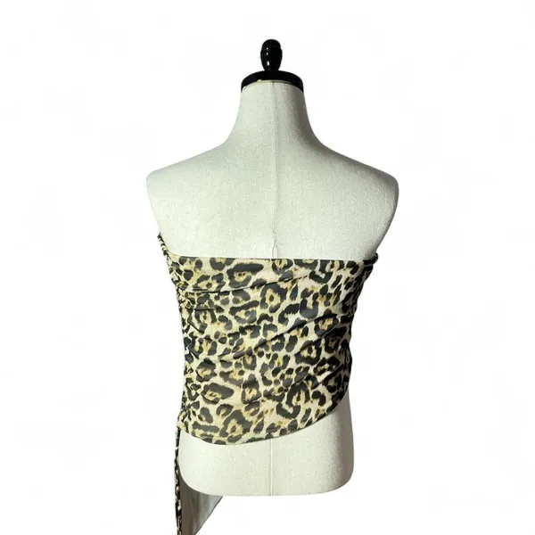 Mixed Threads Leopard Print‎ Ruched Halter Top Scarf Bandana Top Women XL - Image 7