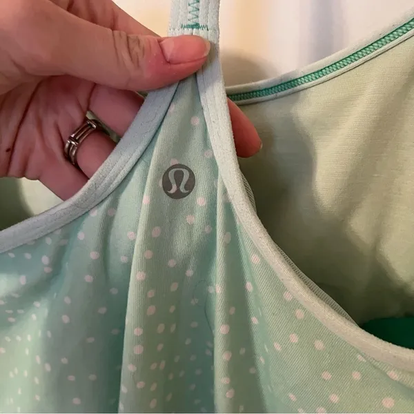Lululemon Mint Dotted Power Y Tank - Image 4