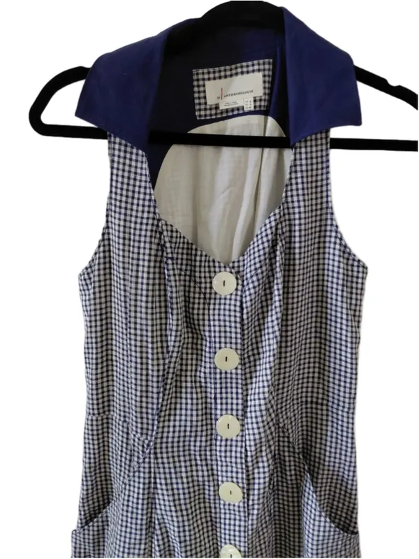 Anthropologie Camelia Gingham Dress Women’s Size 4 - Image 6