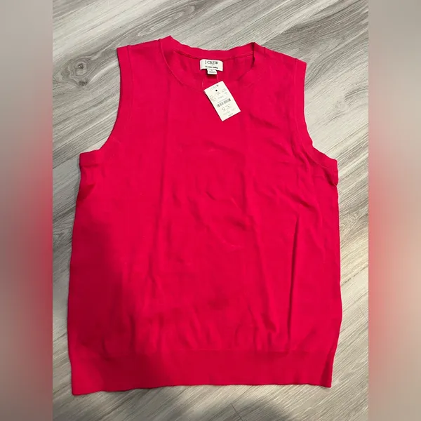 100% cotton J. Crew Vibrant Pink‎ Tank Top - Image 2