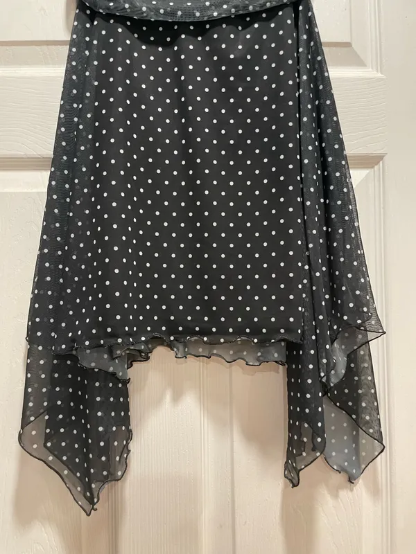 Polka dot skirt black - Image 2