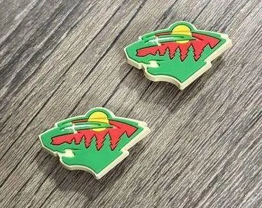 Minnesota Wild Hockey Team Charm For Crocs Shoe Charms - 2 Pieces - Image 2