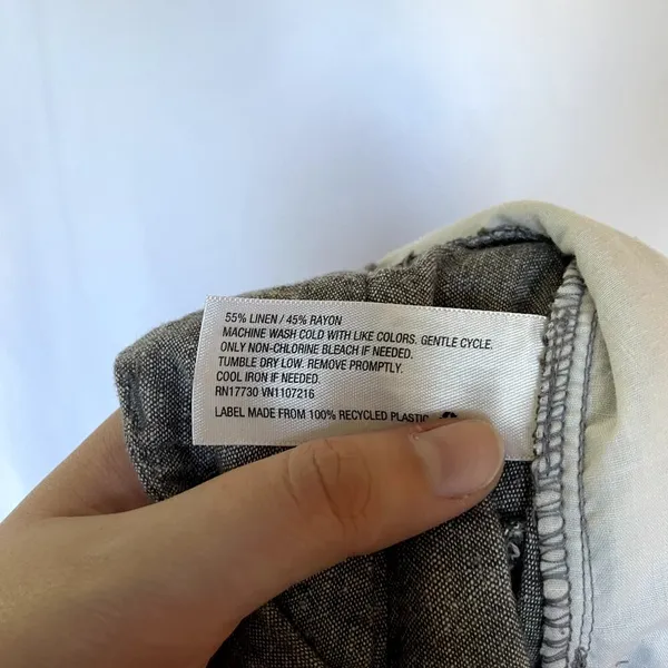 a new day‎ linen rayon gray trousers pockets women's size 10 business casual - Image 7