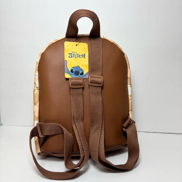 Disney Stitch Floral Backpack Brown,Tan, Fall Halloween New‎ - Image 2