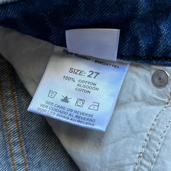 BETRO SIMONE‎ high waist rigid acid wash denim MOM JEANS Size 27 New - Image 9