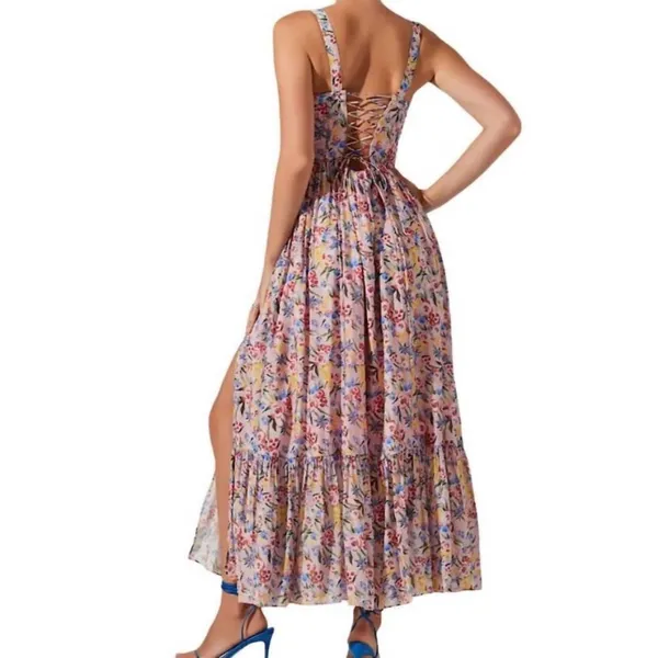 NEW ASTR Kelby Coset Midi Dress Pink Floral Revolve Size Medium M - Image 7