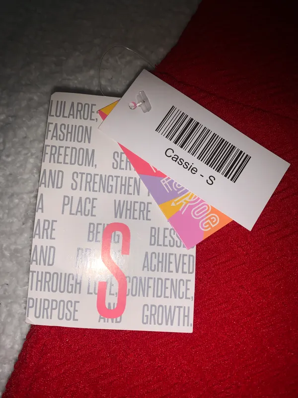 LuLaRoe Cassie Red Pencil Skirt Size Small NWT - Image 5