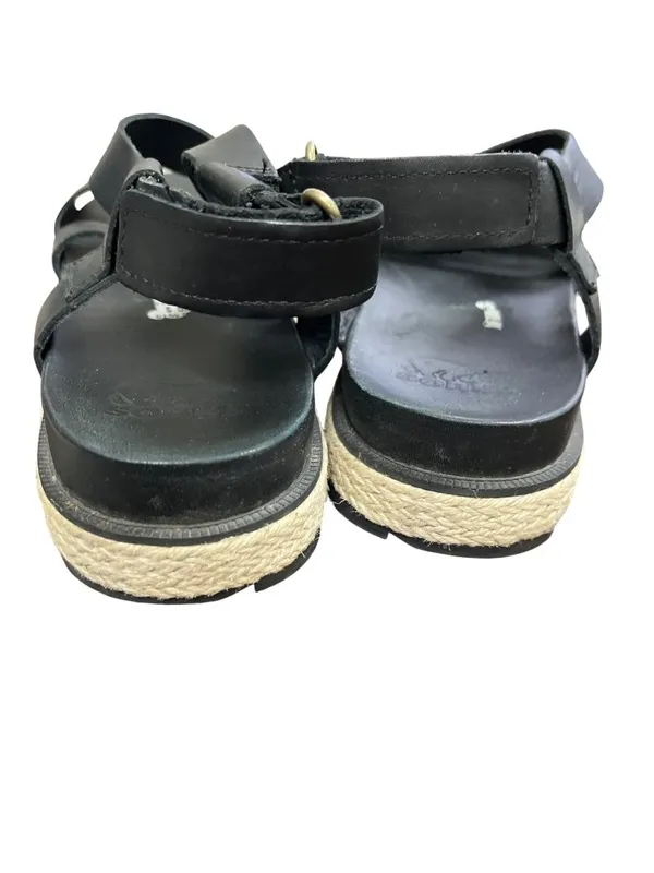 Sorel wms black leather open toe casual sandals shoes sz8 SKU 9997 - Image 7