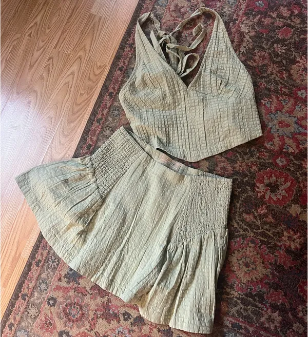 Free people drew pucker check set  - Image 3