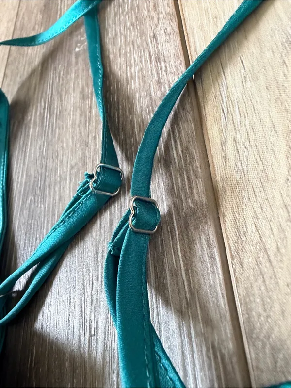 Forever 21 Teal Satin Slip Maxi Dress - Image 7